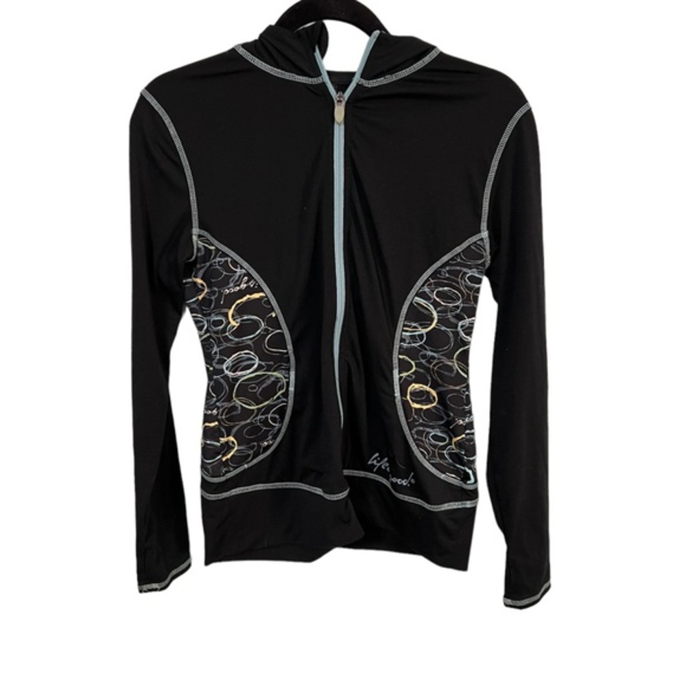 Life is Good; Good Move Long Sleeve Black Hoodie Size Small